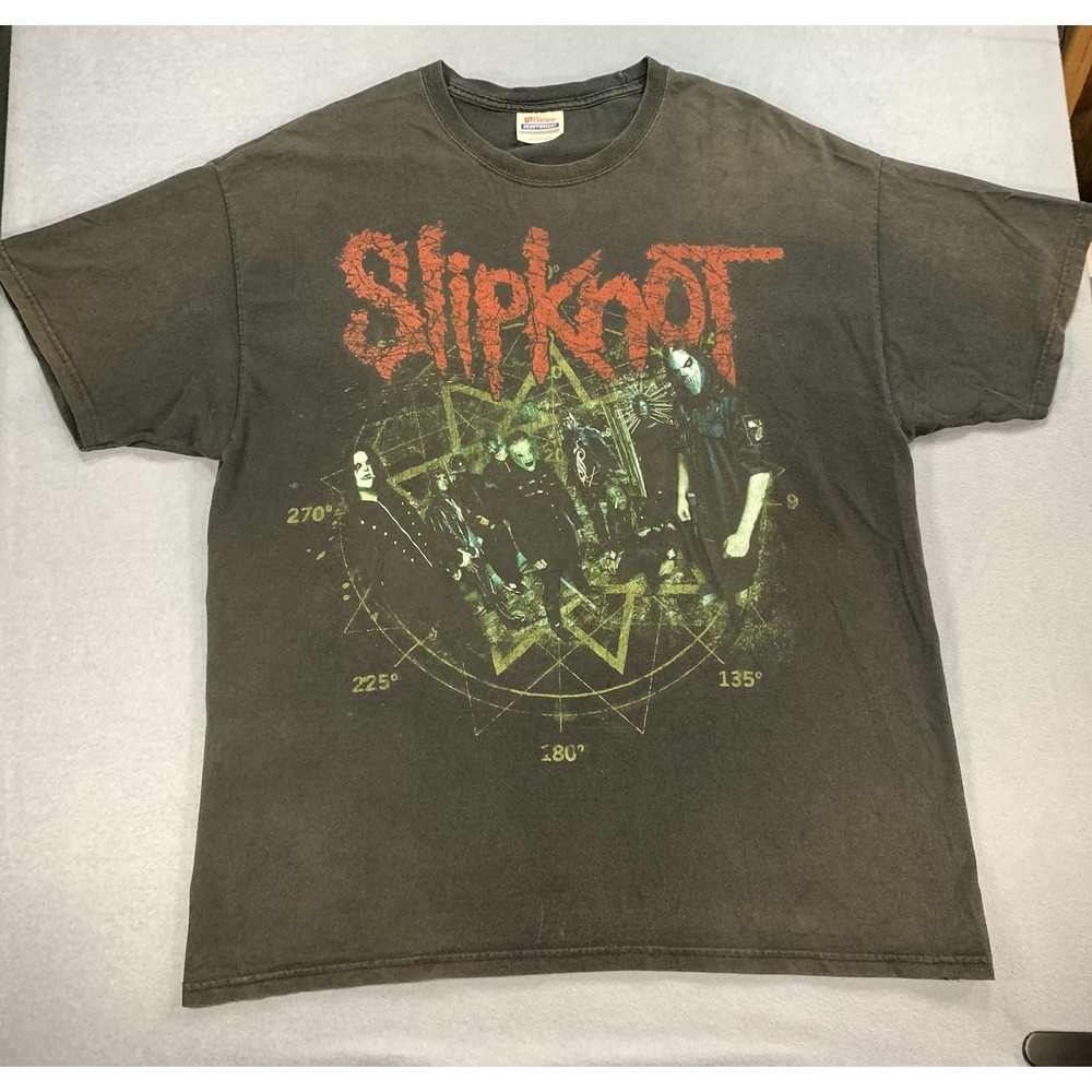 Vintage Slipknot "All Hope Is Gone" 2008 Nu Metal Band Tee Faded Y2K T Shirt XL